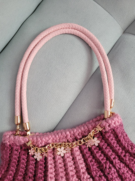 100-Sac Chic Violine et Rose