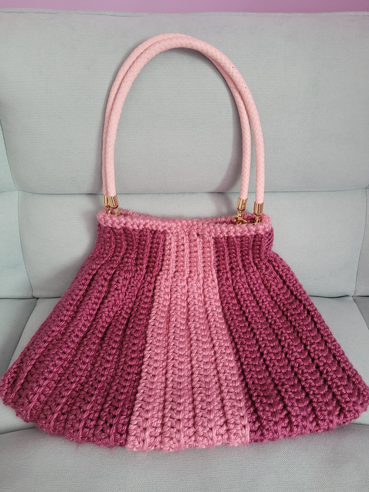 100-Sac Chic Violine et Rose