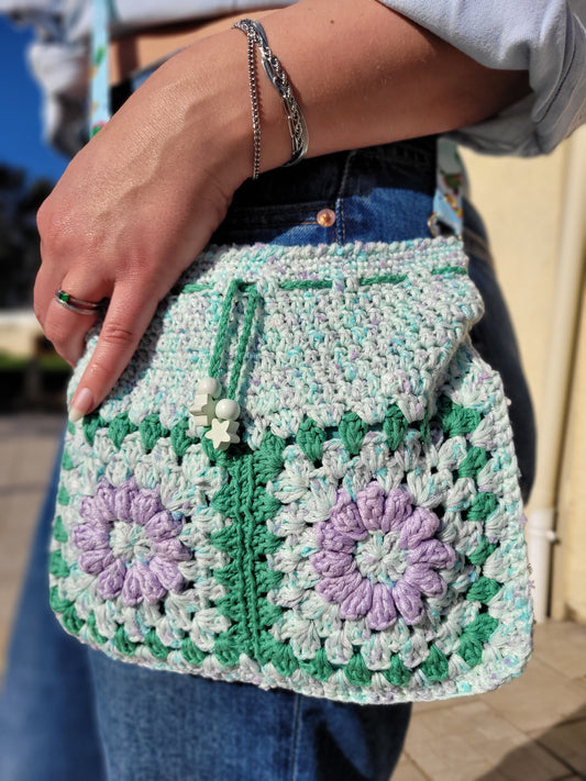 105-Sac carré Granny Vert Pastel