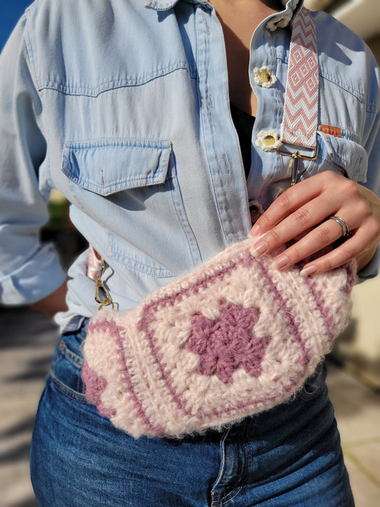 172-Sac banane Granny Rose et Parme