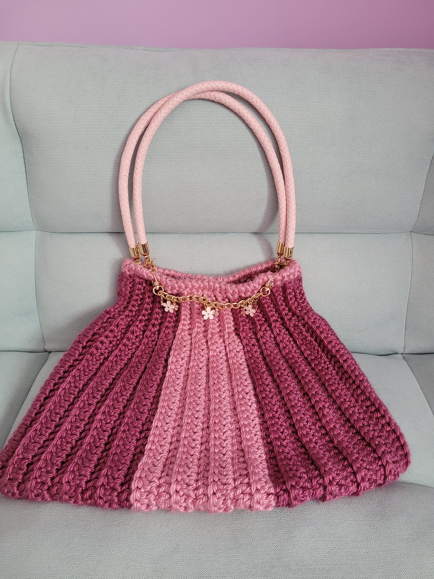100-Sac Chic Violine et Rose