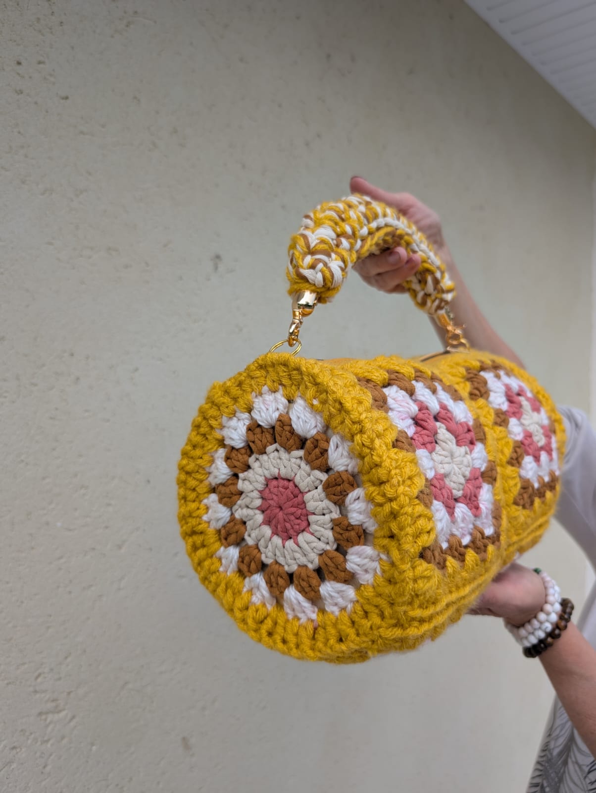 131-Sac polochon Moutarde