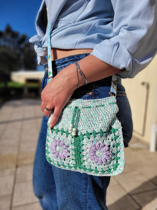105-Sac carré Granny Vert Pastel