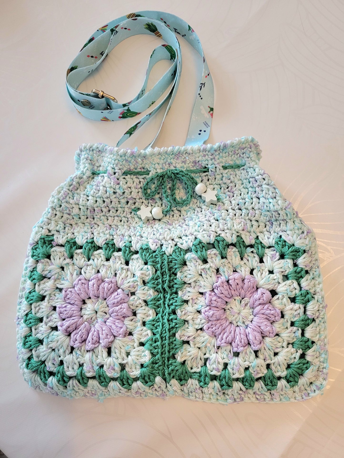 105-Sac carré Granny Vert Pastel