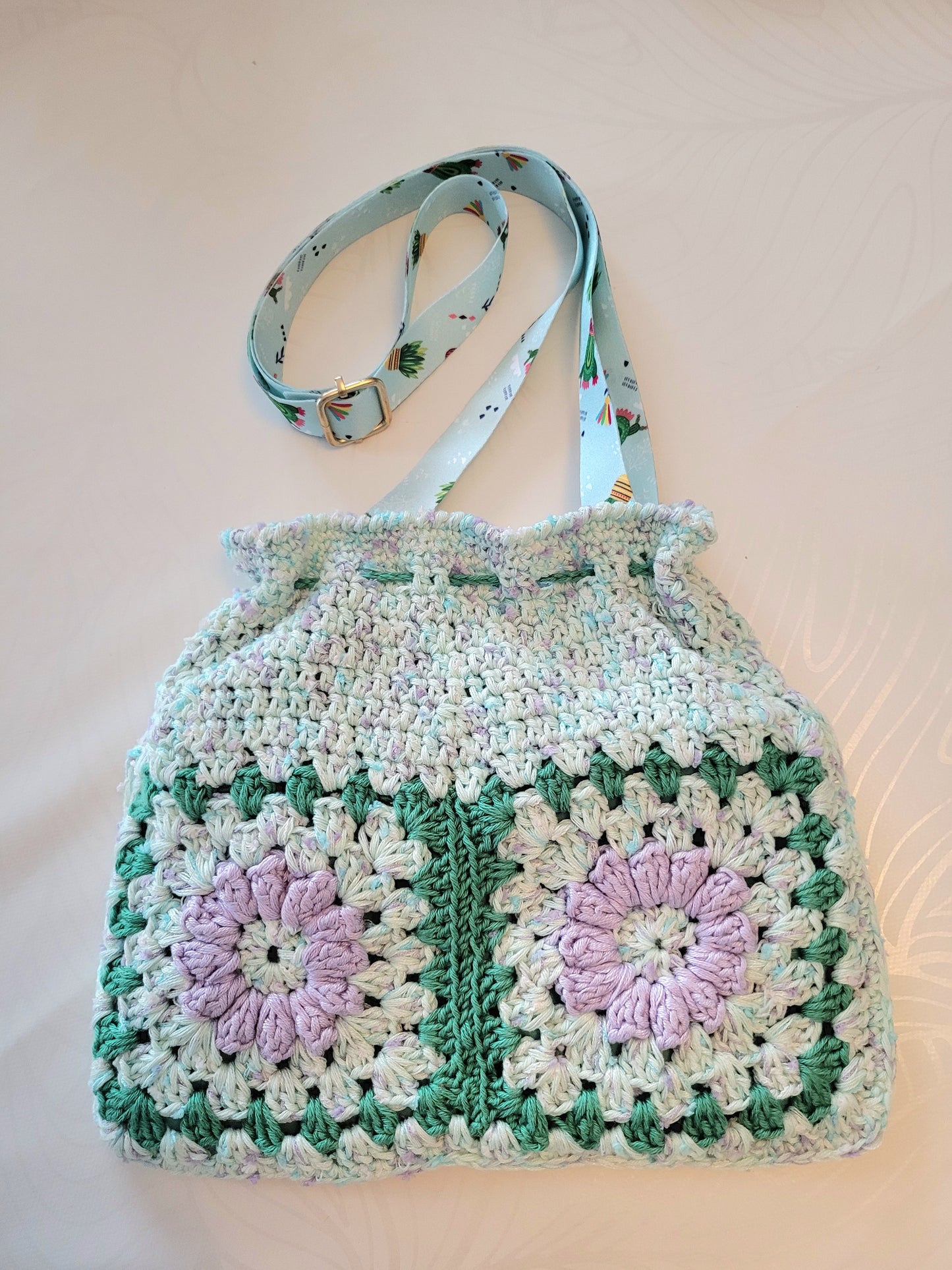 105-Sac carré Granny Vert Pastel