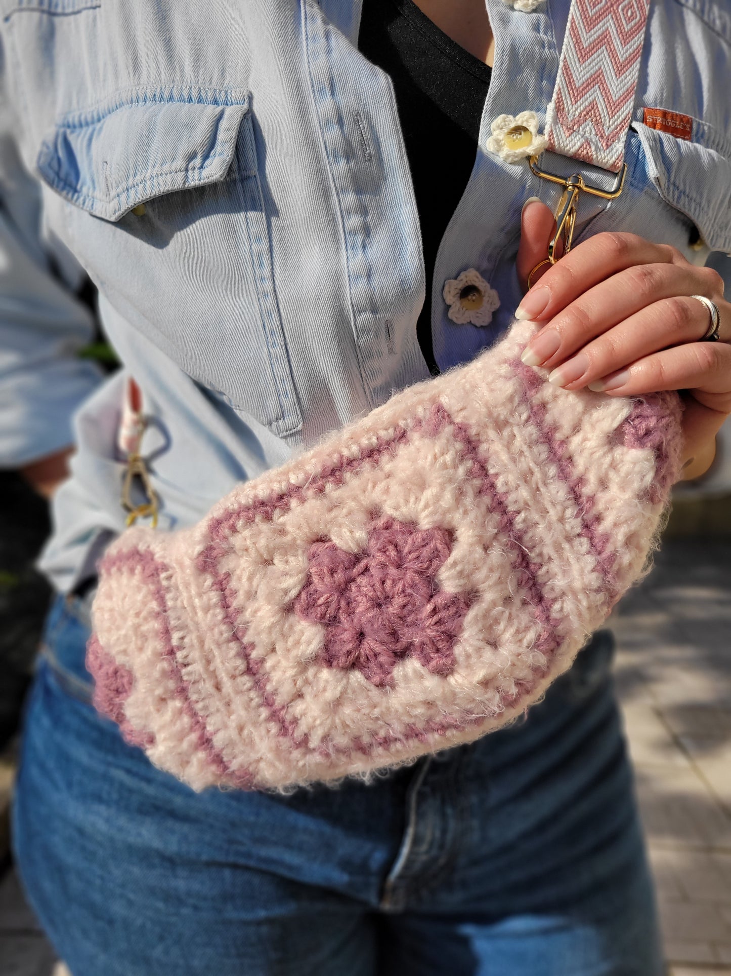 172-Sac banane Granny Rose et Parme